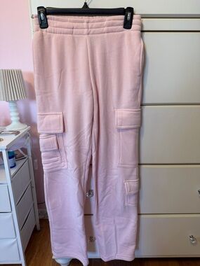 Women's Pink Cargo Jogger Pants